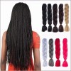 2 Pzs Extensiones De Trenzas Africanas Kanekalon Color 1#-Negro
