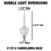 Novelty Lights 3 Light Traditional Christmas Bubble Light Replacement Pack,