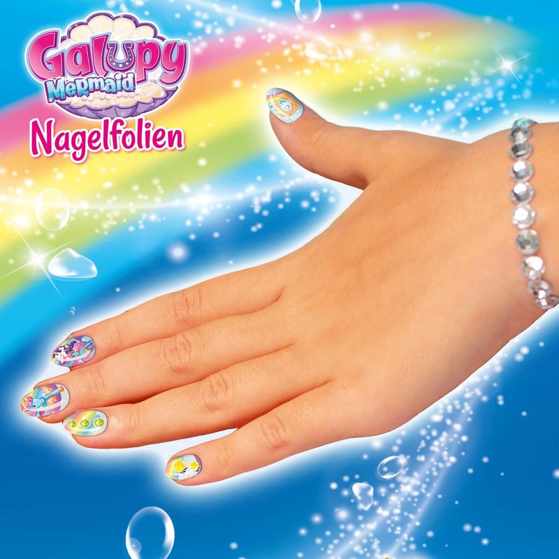 CRAZE Sticker Nails Galupy Mermaid - 24 Stick-on Nails for