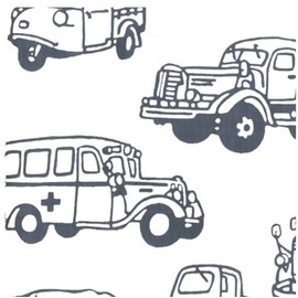 Todaya Shoten 1515 Rionzome Tenugui, Nostalgic Working Cars