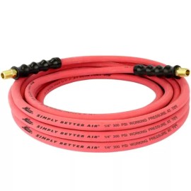 Milton® 1/4" Ultra Lightweight Rubber Hose, 25' Air Hose w/ 1/4" NPT
