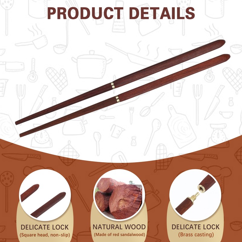 Piriuuo 2 Pairs Foldable Wood Chopsticks, Travel Chopsticks Portable Chopsticks