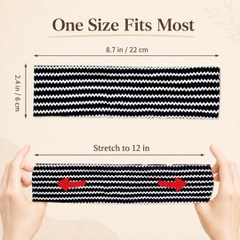 6 Pcs Cute Headbands for Women, Soft Fabric Yoga Sweatbands with Leopard Print Stretchy, Sweat-Absorbent and Lightweight for Fitness, Running and Daily Wear
