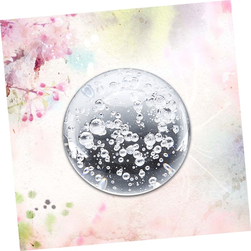 GRIRIW Elegant 6cm Bubble Glass Ball Ornament Rockery Decor Add