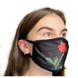 Komonee Adults Face Mask Washable Reusable Trendy Dustproof Red Rose Flower Cloth Mouth Cover Covering For Boys Girls Outdoors Indoors Childrens School Protection