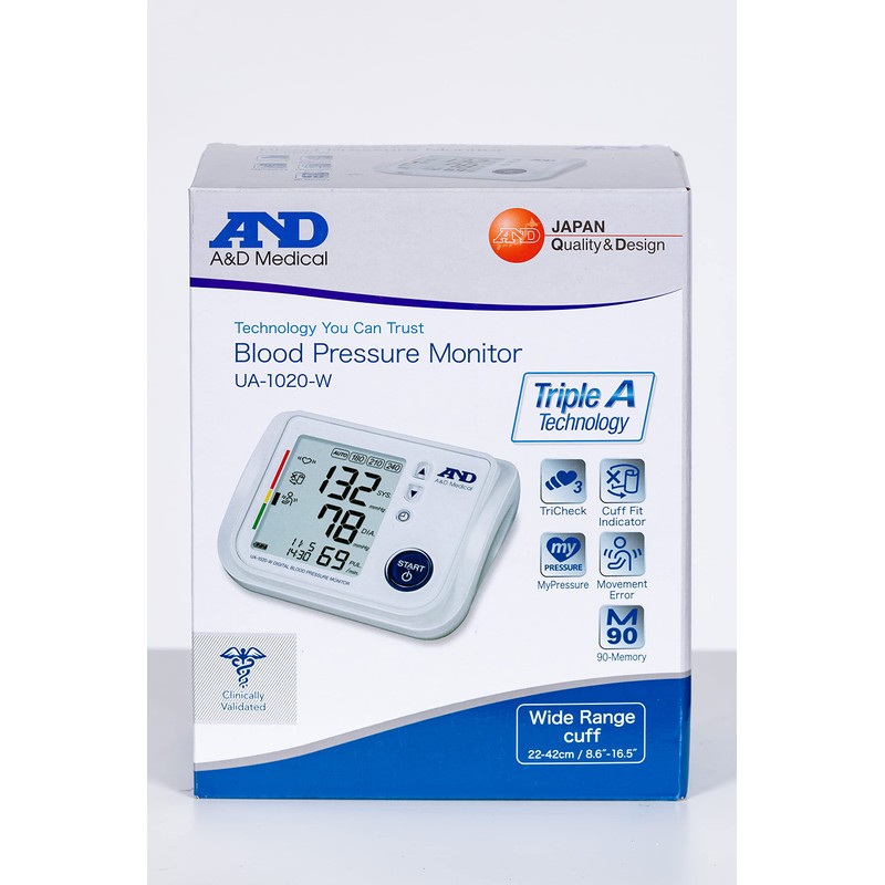 A & D ua-1020-w Sfigmomanometro al braccio 22 – 42