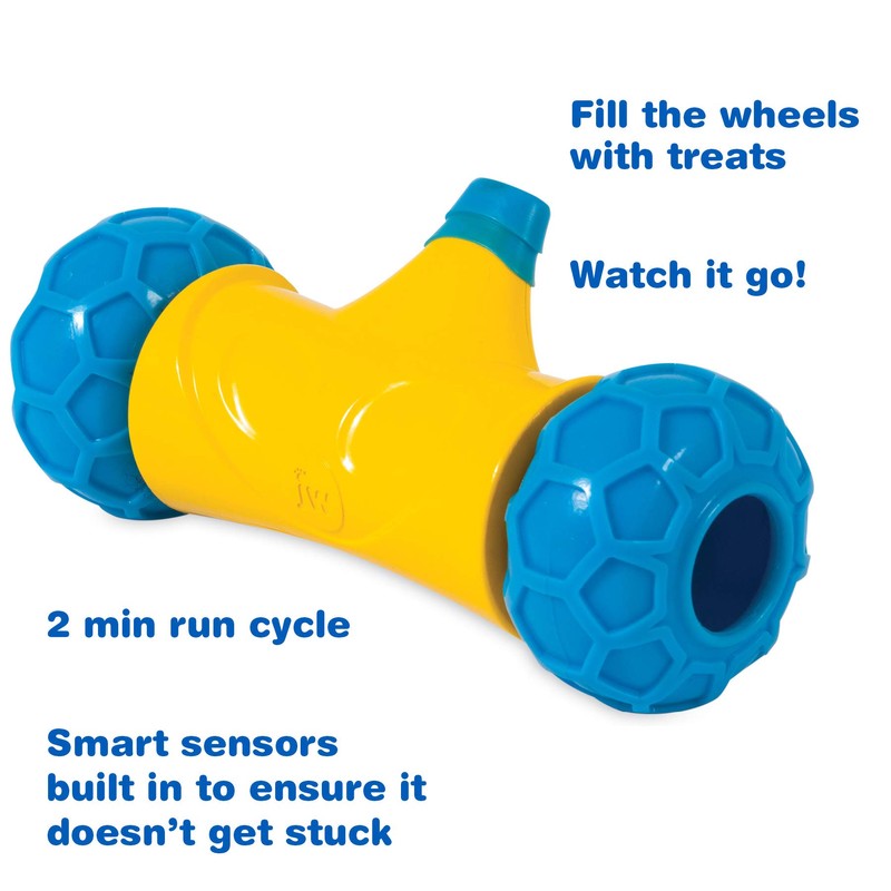 JW Pet 32290 RoboBone Electronic Treat Dispenser, Yelow/Blue