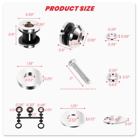 kekykm Quick Release Holdfast Sissy Bar Docking Hardware Kit Compatible with Harley Dyna Street Bob Low Rider Super Glide Wide Glide Fat Bob FXD FXDL FXDF FXDWG Models 2006-2017 Chrome