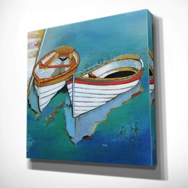 Wexford Home Rowboat Reflection Gallery Wrapped Canvas Wall Art, 40x40