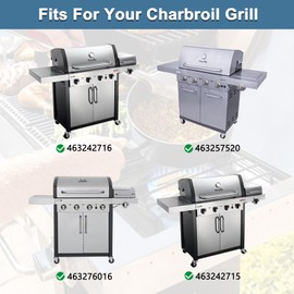 Adviace Grill Replacement Parts for Charbroil 463242716 463257520 463242715 463276016, G533-2200-W1 G541-0016-W2 Stamped Stainless Steel Cooking Grate & Infrared Emitter Set for Char-Broil 463242716