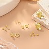 Trifasorie 6 Pairs Gold Stud Earrings, Non Tarnish Gold Earring