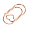 100pcs Paper Clips Portable Heart Shape Rustproof Electroplated Metal Paperclips