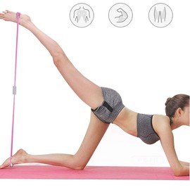 Figure 8 Fitness Resistance Band with Handles & Yoga Sweatband Workout Chest Arm and Shoulder Stretch Bands Exercise Equipment