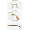 HEPIDEM 100% Really Buffalo Horn Handmade Glasses Square Rimless Luxury