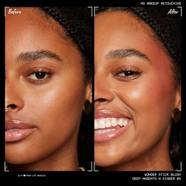 NYX Professional Makeup Blush, with Hyaluronic Acid, Moisturising, Mixable Texture, Vegan, Wonder Stick, Deep Magenta + Ginger