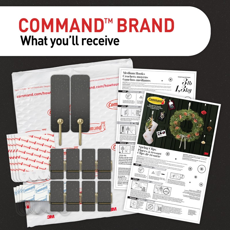 Command Mixed Hooks Pack, 10 Soot Hooks, 12 Strips (2