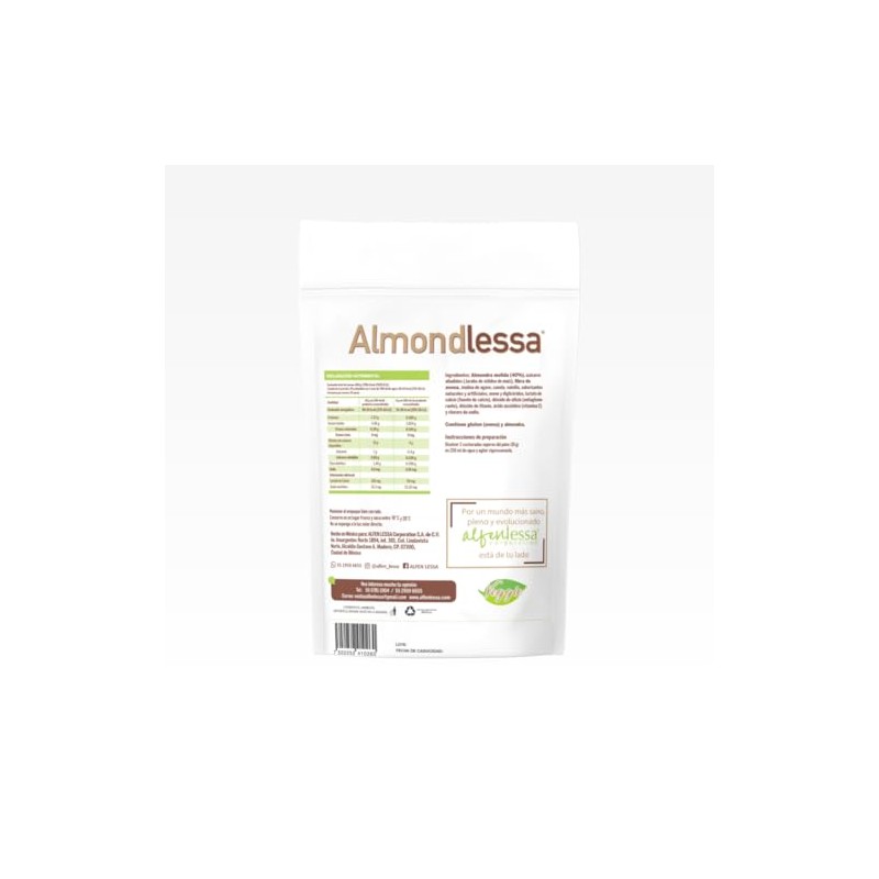 Almondlessa, Bebida de Almendras en Polvo, con Inulina de Agave,