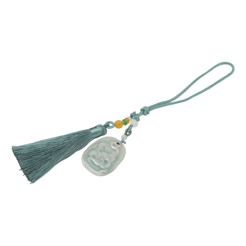 Tassel Pendant Chinese Zodiac Pattern DIY Porcelain Beads Light Weight