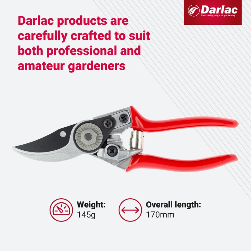 Darlac Small Bypass Secateur - Lightweight Perfect for Small Hands