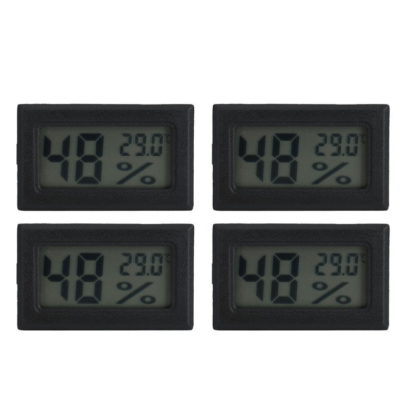 4PCS Mini Embedded Digital Temperature Humidity Meters Gauge Indoor Thermometer