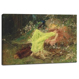 Artprints1stop Canvas Print Wall Art - A Fairy Tale by Arthur Wardle - 48x32 inches