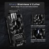 5-in-1 Windproof Lighter with Punch, Draw Enhancer, Holder, Triple Jet