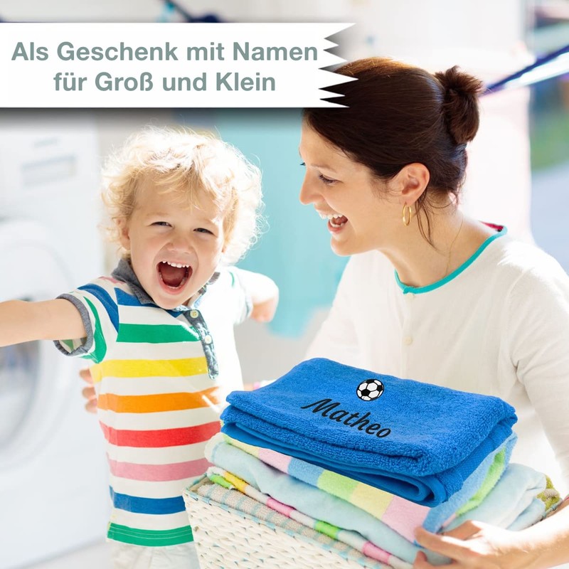 Wolimbo Hand Towel Embroidered with Name and Motif 50 x