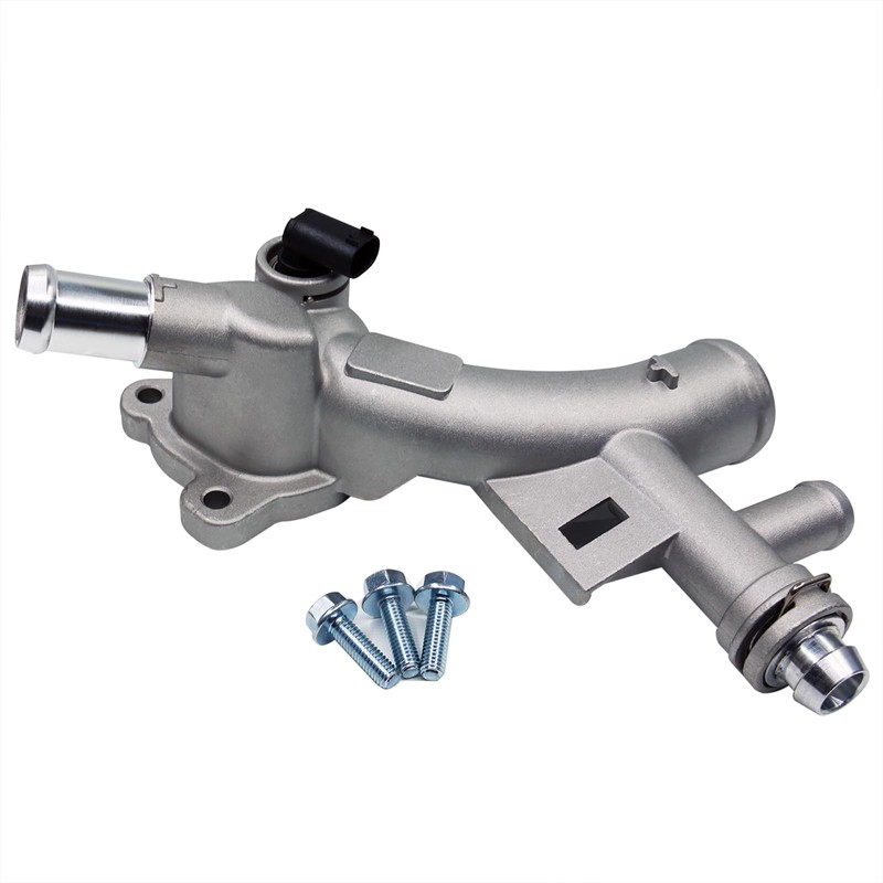 Aluminum Engine Coolant Thermostat Housing & Water Outlet w/Reservoir Inlet