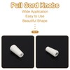sourcing map Cord Knobs, White Wooden Cord Tassel Drops Pull