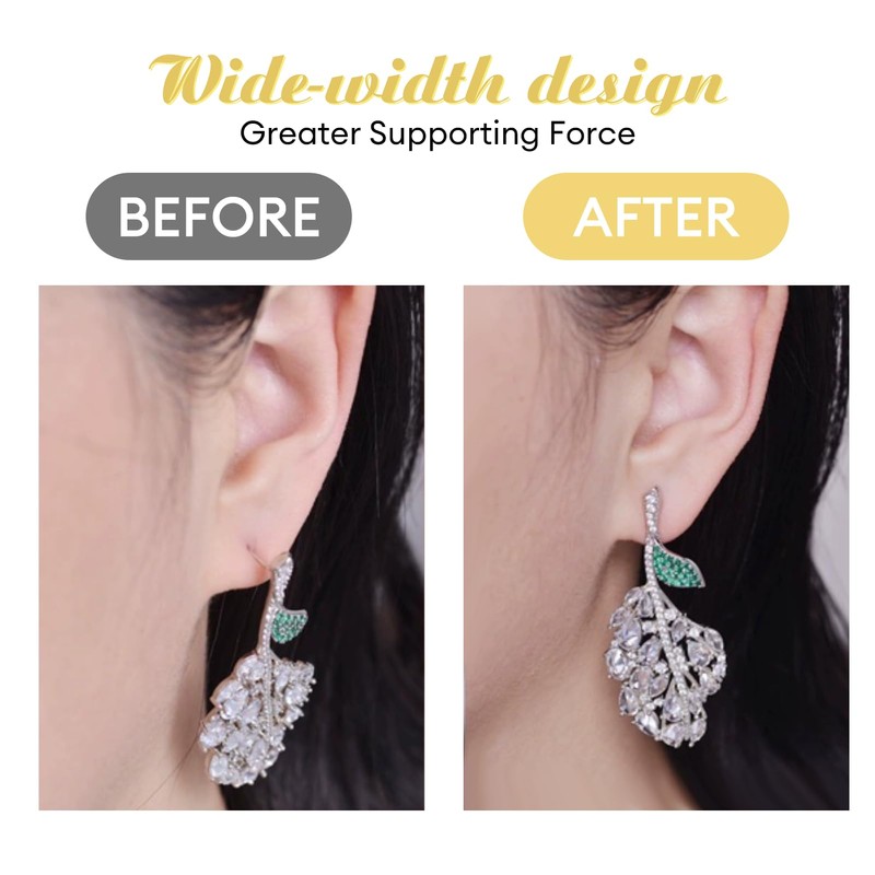 4PCS Durable Earring Lifter Backs for Heavy Earrings, for Heavy
