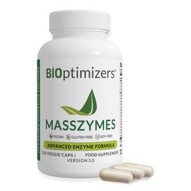 BiOptimizers MassZymes 3.0 | Digestive Enzyme Supplement for Better Absorption | Bloating Relief, Constipation, and Gas for Men & Women | Contains Lipase, Amylase & Bromelain 250 Capsules