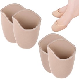 JEYORZY 2 Pairs of Toe Protectors for Short Ballet Shoes, Toe Pads for Pointed Shoes, Half Cushion Covers, Toe Protection Adapts to the Foot, Relieves the Toes