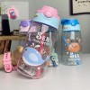 Wnatn Botella De Agua Con Popote Para Niños, 500 Ml
