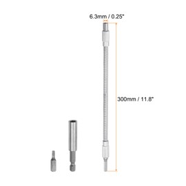 sourcing map Flexible Drill Bit Extension Kits, 2 Set(26pcs) Screwdriver Bit Set with 300mm Flexible Extension Bit Shaft