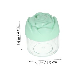 PACKOVE 12pcs Cosmetic Cream Jars with Green Rose Lid Leakproof Spiral Mouth Containers for Lotion Herb Storage Thickened Non Slip Base Lightweight Portable Small Cosmetic Containers with