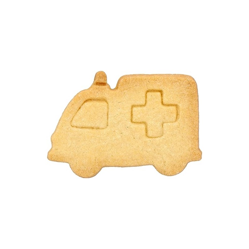 Birkmann 189683 Ambulance Cookie Cutter, 8 cm, Stainless Steel, with