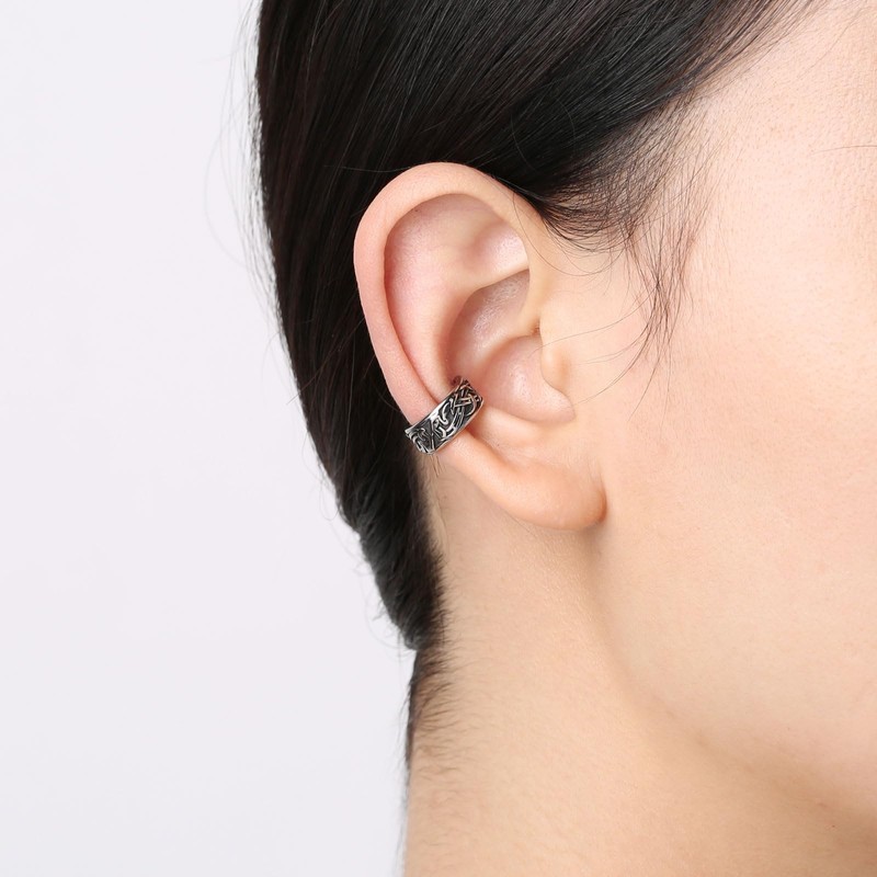 HZMAN Celtic Knot Ear Cuff Earrings for Men Women Stainless