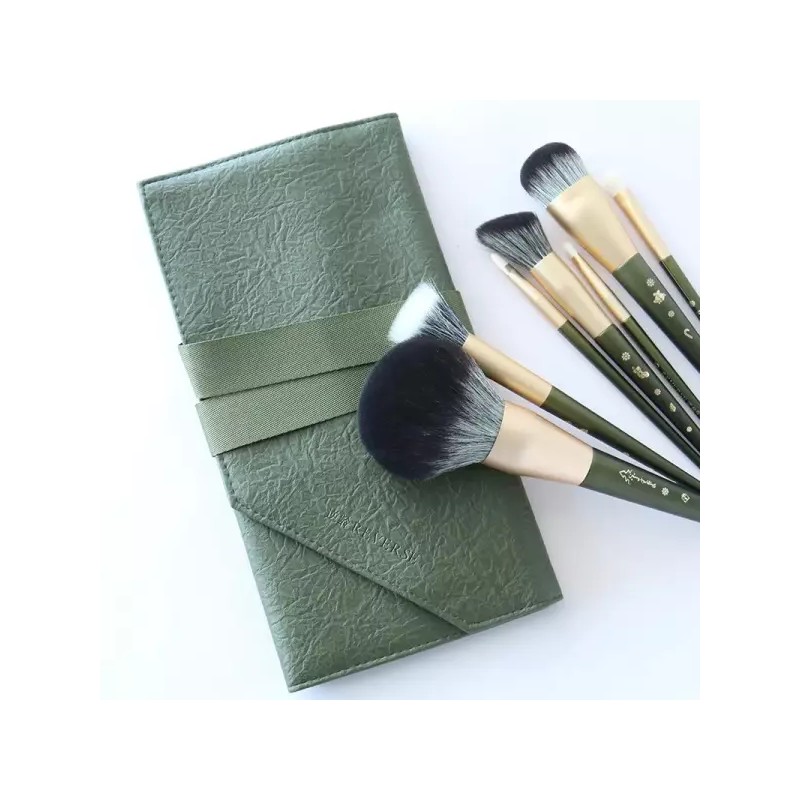 Avocado Green 메이크업 브러쉬 세트 아이쉐도우 립 파우더 컨실러 [아보카도그린PU]