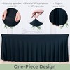 2 Pack Table Skirt for Rectangular Tables 6ft - Wedding