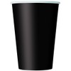 Solid Black Paper Cups - 12 oz (Pack of 10)