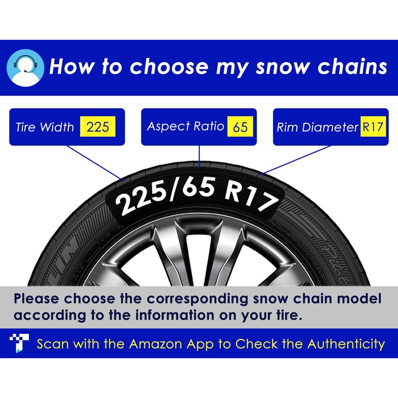 Snow-Chains Auto Fixing 1 Min Quick Fit Easy Installation Tire-Chains,
