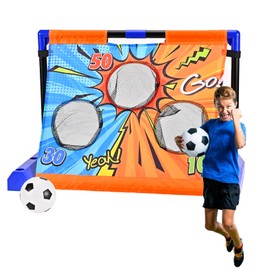 3-in-1 Versatile Movable Target Games Soccer Goal Flying Disc Bean Bag Toss,Stationary Mode,Normal Moving Mode,2X Speed Moving Mode,Indoor Outdoor Birthday Toys for 3-14 Year Old Boys Girls