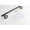 TocTen 24 Inch Black Towel Holder Space Saving Stylish Design