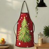 Christmas Aprons for Women Men Green Xmas Tree Kitchen Aprons