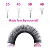 Fadlash Easy Fan Eyelash Extensions, Volume Technique Eyelashes, 0.07 mm
