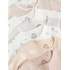 NEXT Pack of 4 Baby Rompers Two Way Zip, neutral,