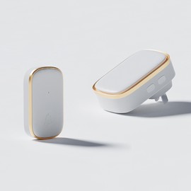 Wireless Home Doorbell 1to2 White Gold