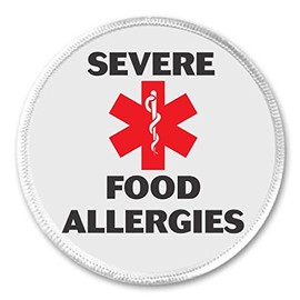 Severe Food Allergies – Medical Alert Symbol 3" Sew On Patch Allergy