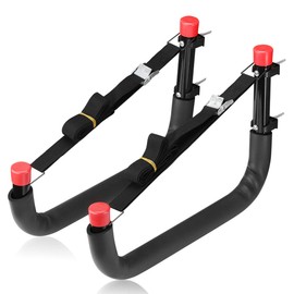 Heavy Duty Garage Storage Hooks, Wall Mount Kayak Storage Racks, Naikozmo Hangers Black + Red