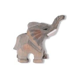 KoovDem Funny Animals Figurines, Handmade Carved Wooden Sculpture for Shelf, Desk Decoration, Statues for Living Room, Bedroom, Office Desktop,Home Decor (Elephant)